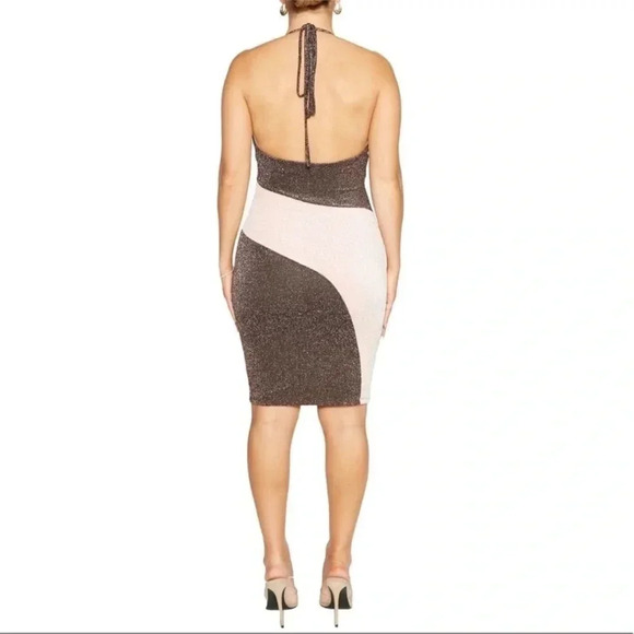 NAKED WARDROBE Color-block Cowl Neck
Mini Dress NWT XS - Picture 2 of 6